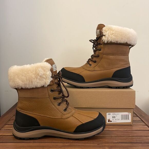 UGG Adirondack III Boots Chestnut USA Women Size 6/UK 4/EU 37 - Picture 4 of 14